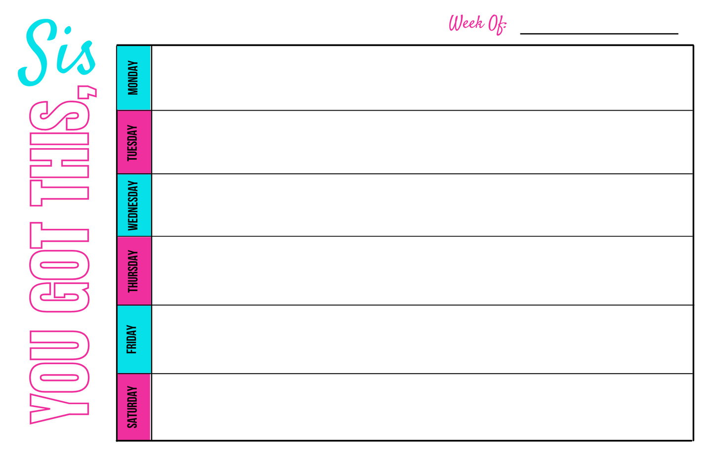 "You Got This, Sis!" Notepad