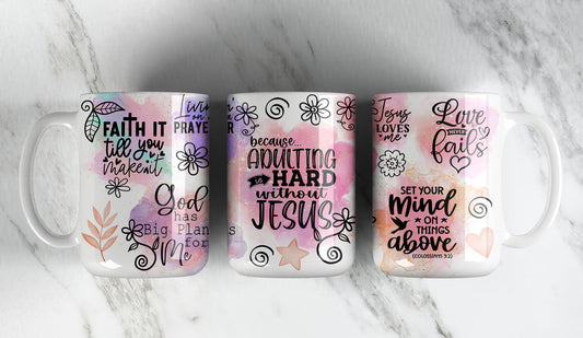 Adulting is Hard Without Jesus  12 oz. mug