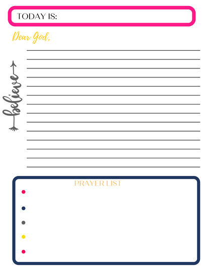 Prayer List Notepad