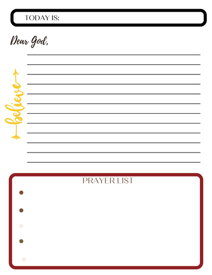 Prayer List Notepad