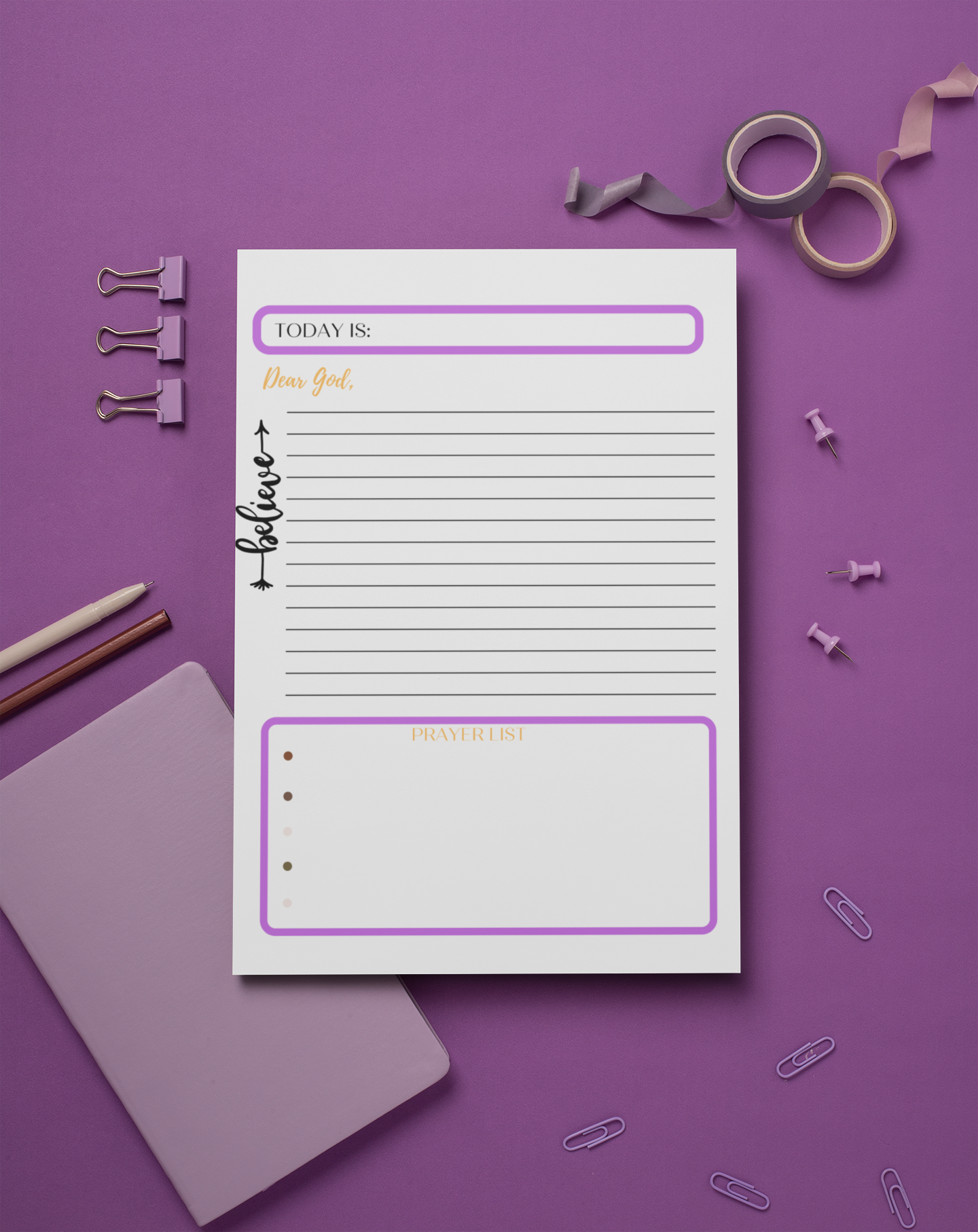 Prayer List Notepad